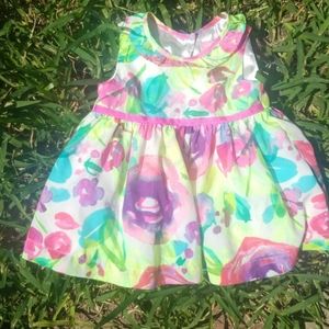 Childrens Place Neon Floral Dress